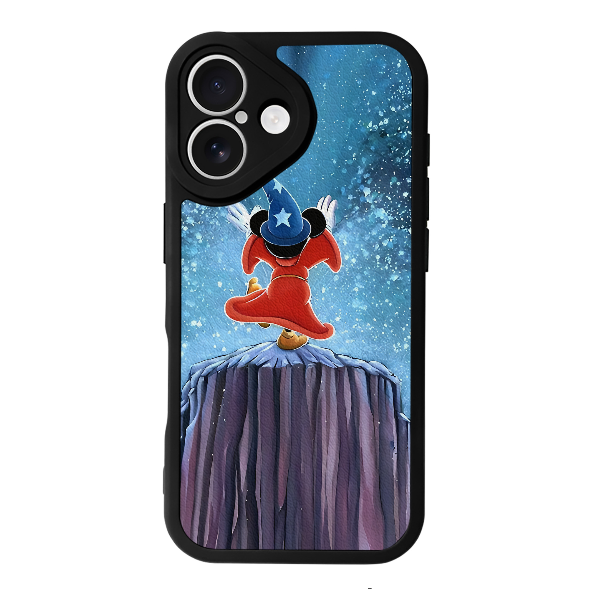 （画像用） ミッキーマウス Mickey Mouse 【iPhone 16シリーズ対応】シリコンスマホケース（レザー調） 材質：シリコン
